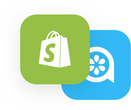 Shopify and Lime Talk logo